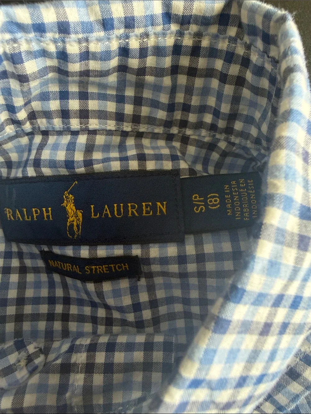 Ralph Lauren Boys' Light Blue & Navy Plaid Button-Down Shirt